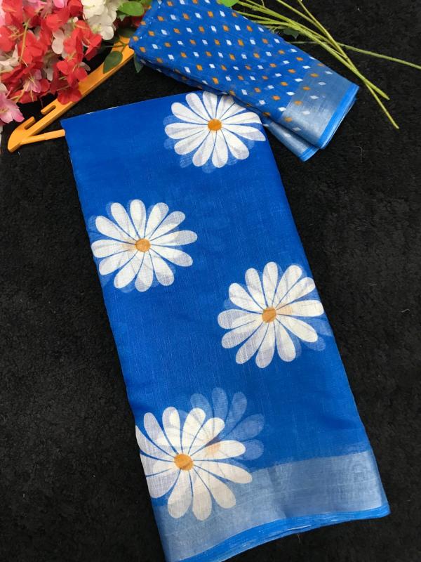 GC soft lenin saree wholesaler in surat